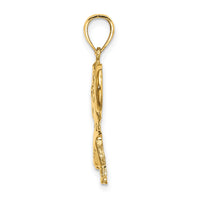 10k Solid Polished Weightlifter Charm-10C2640
