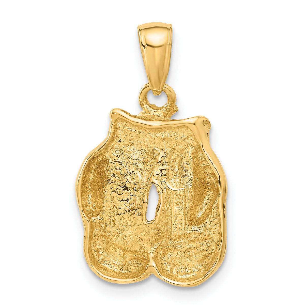 10K Solid Polished Open-Backed Boxing Gloves Pendant-10C2642