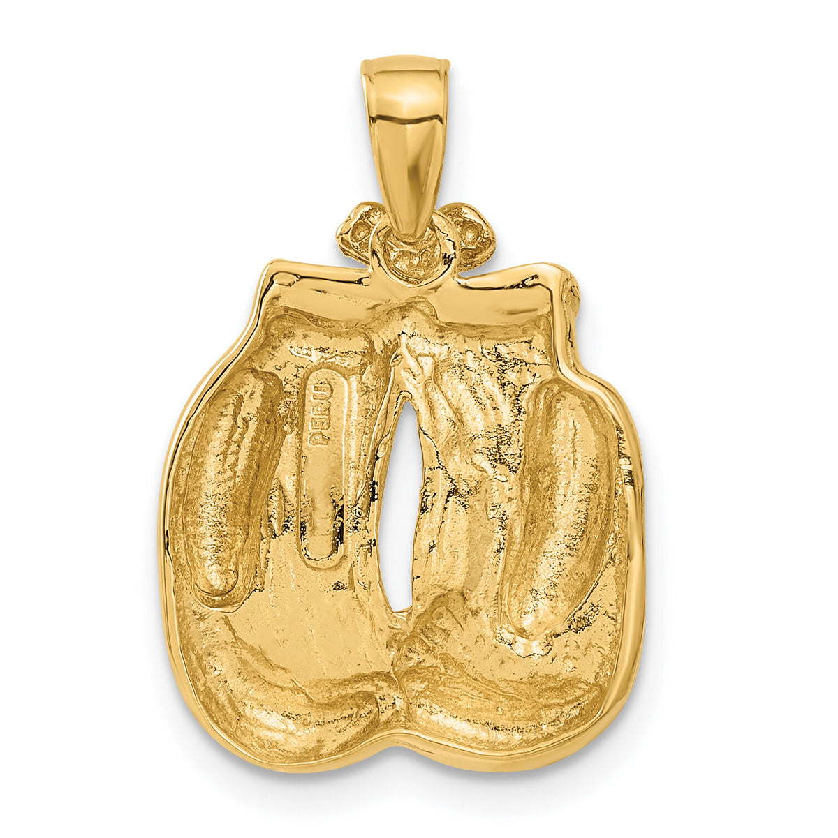 10k Solid Polished Open-Backed Boxing Gloves Pendant-10C2643