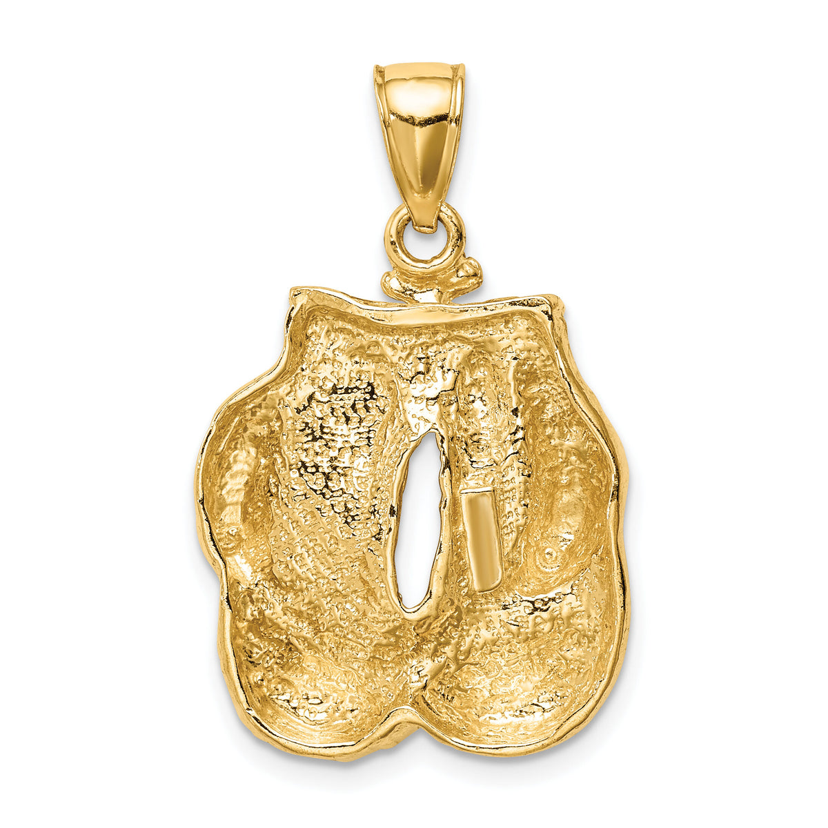 10K Solid Polished Open-Backed Boxing Gloves Pendant-10C2644