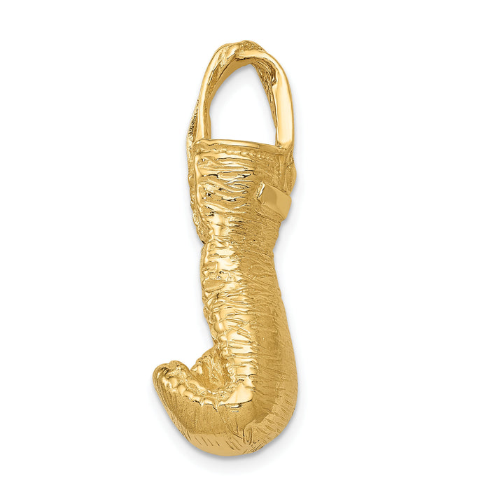 10K Hollow Polished 3-D Boxing Glove Pendant-10C2645