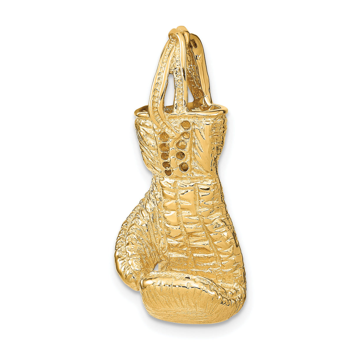 10K Hollow Polished 3-D Boxing Glove Pendant-10C2645