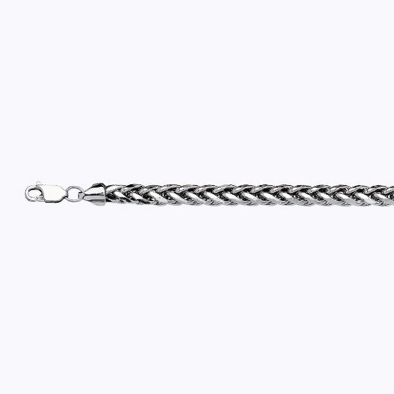 14K 4MM WHITE GOLD PALM 24" CHAIN NECKLACE (AVAILABLE IN LENGTHS 7" - 30")