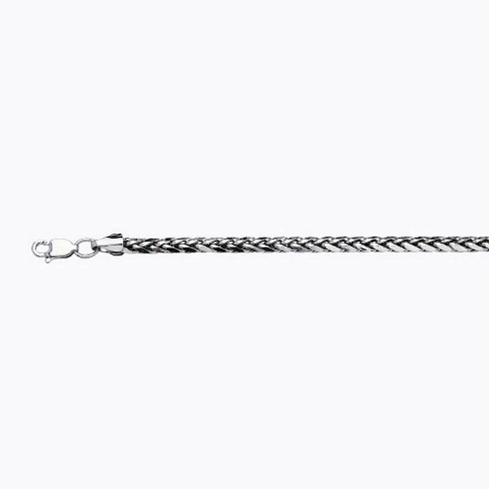 14K 3MM WHITE GOLD PALM 28" CHAIN NECKLACE (AVAILABLE IN LENGTHS 7" - 30")