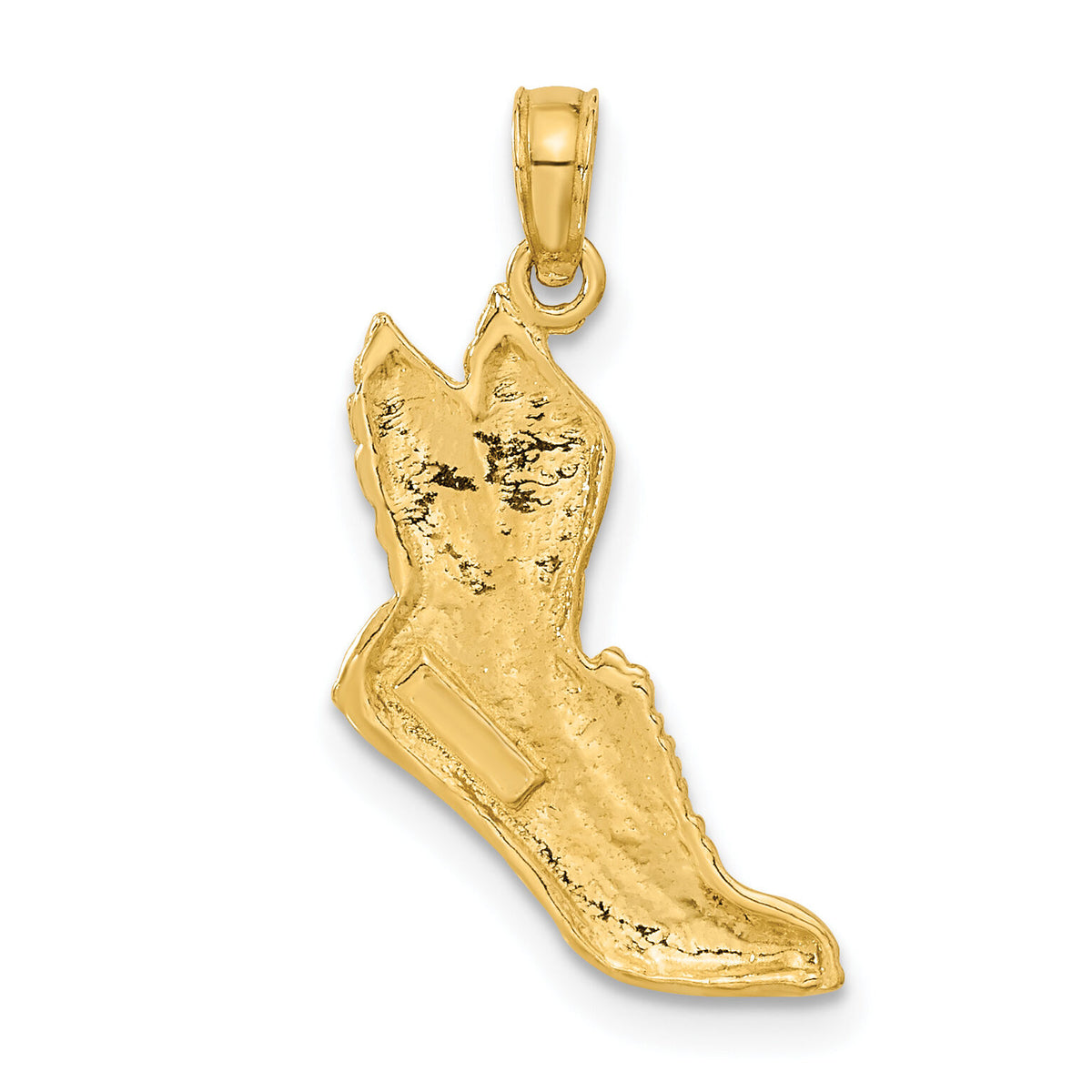 10K Polished Running Shoe Pendant-10C2660