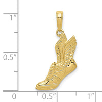 10K Polished Running Shoe Pendant-10C2660
