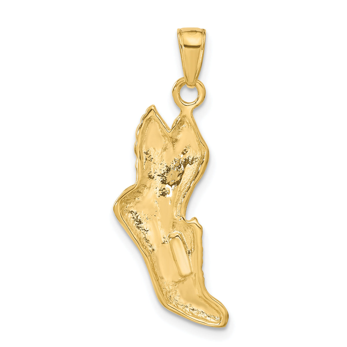 10K Polished Running Shoe Pendant-10C2661