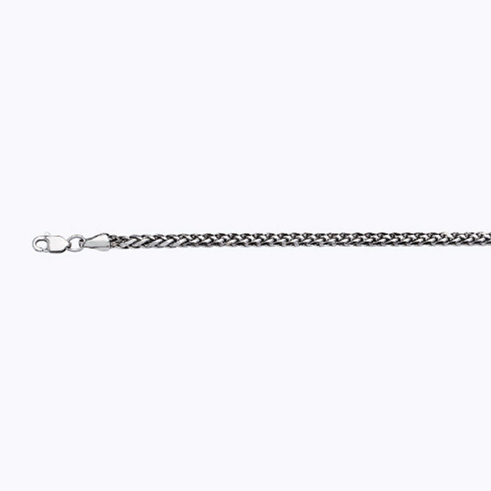 10K 2.5MM WHITE GOLD PALM 18" CHAIN NECKLACE (AVAILABLE IN LENGTHS 7" - 30")