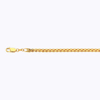 14K 3.5MM YELLOW GOLD VENETIAN BOX 30" CHAIN NECKLACE (AVAILABLE IN LENGTHS 7" - 30")
