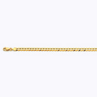 10K 4.5MM YELLOW GOLD SOLID CURB 18" CHAIN NECKLACE (AVAILABLE IN LENGTHS 7" - 30")