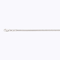 14K 2.5MM WHITE GOLD VENETIAN BOX 24" CHAIN NECKLACE (AVAILABLE IN LENGTHS 7" - 30")