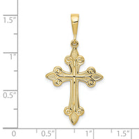 10k Fleur de Lis Cross Pendant-10C2712