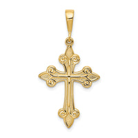 10k Fleur de Lis Cross Pendant-10C2712