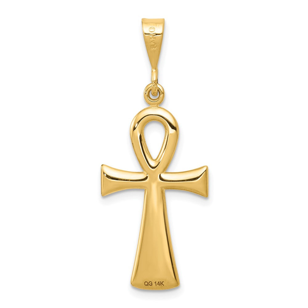 10k Egyptian Ankh Cross Pendant-10C2738