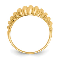 10k High Polished Ribbed Dome Ring-10C2873