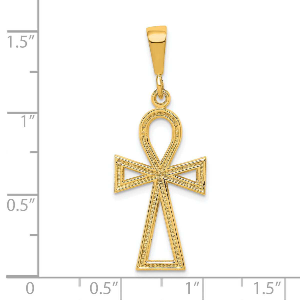 10K Ankh Cross Charm-10C290