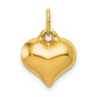 10K Polished 3-D Heart Pendant-10C2907