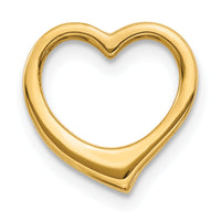 10K Polished Heart Chain Slide-10C2917