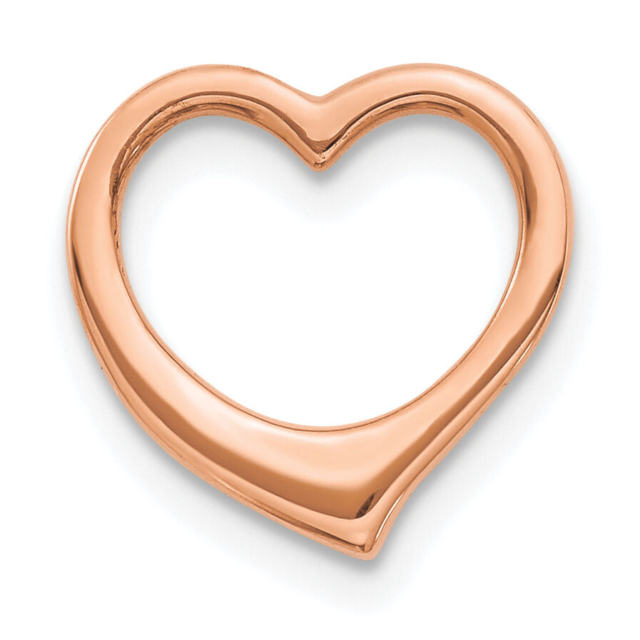 10K Rose Gold Polished Heart Chain Slide-10C2917R