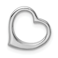 10K White Gold Polished Heart Chain Slide-10C2917W
