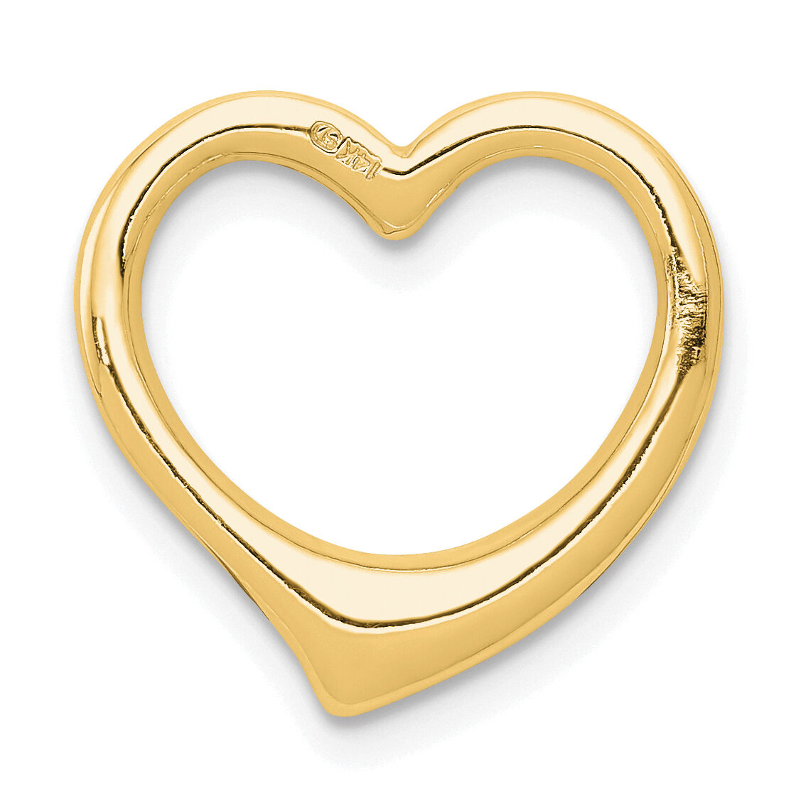 10K Polished Heart Chain Slide-10C2918