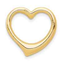 10K Polished Heart Chain Slide-10C2918