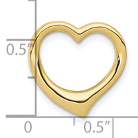 10K Polished Heart Chain Slide-10C2918