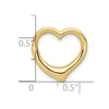 10K Polished Heart Chain Slide-10C2918