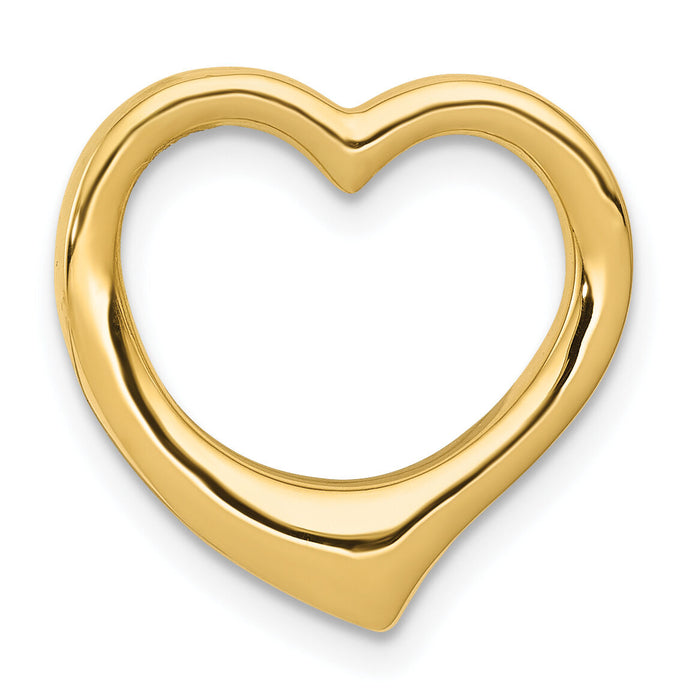 10K Polished Heart Chain Slide-10C2918