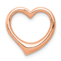 10K Rose Gold Polished Heart Chain Slide-10C2918R