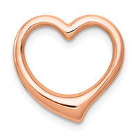 10K Rose Gold Polished Heart Chain Slide-10C2918R