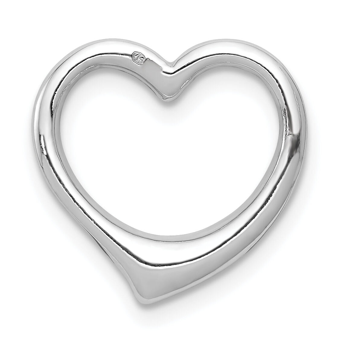 10K White Gold Polished Heart Chain Slide-10C2918W