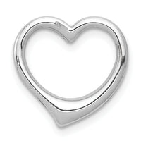 10K White Gold Polished Heart Chain Slide-10C2918W