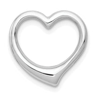 10K White Gold Polished Heart Chain Slide-10C2918W