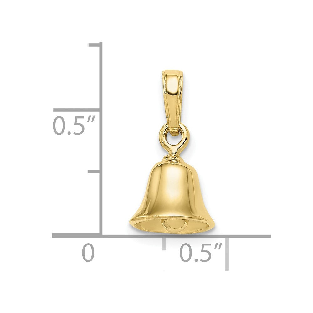 10K 3-D Moveable Bell Pendant-10C2951