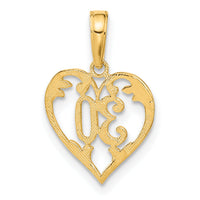 10k 30 in Heart Cut-out Pendant-10C2958