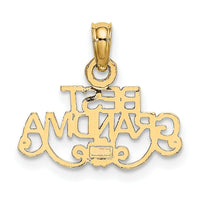 10K BEST GRANDMA With Flower Pendant-10C3006
