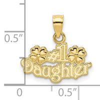 10k #1 DAUGHTER with Flowers Charm-10C3013