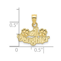 10k #1 DAUGHTER with Flowers Charm-10C3013