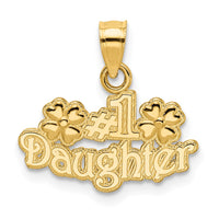 10k #1 DAUGHTER with Flowers Charm-10C3013