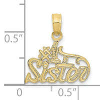 10k #1 Sister Pendant-10C3025