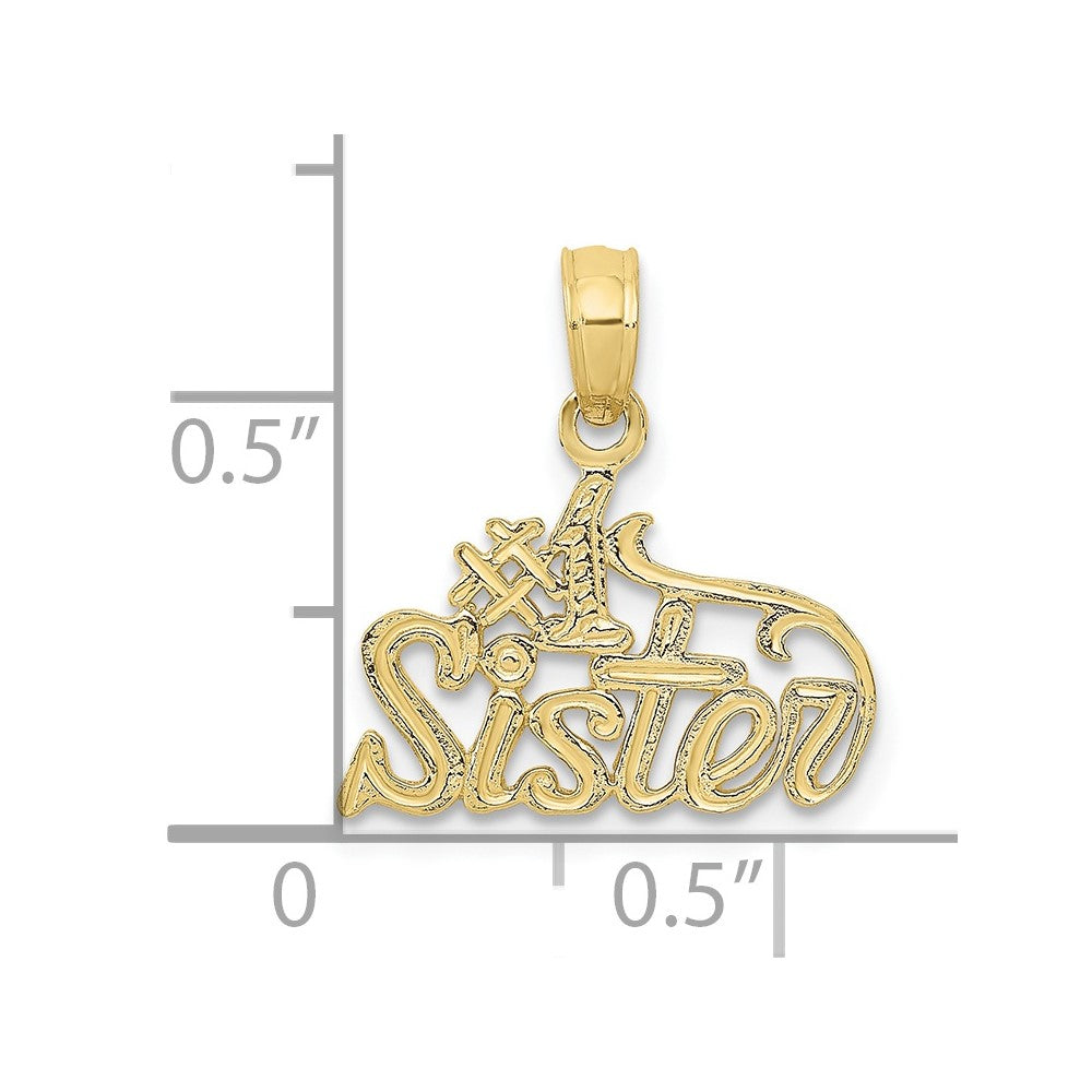 10k #1 Sister Pendant-10C3025