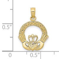 10k Claddagh Charm-10C3035