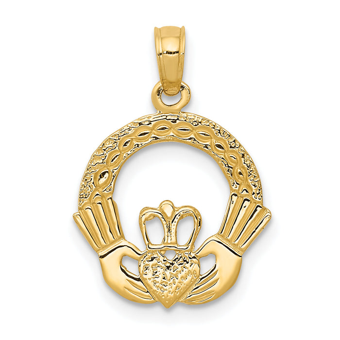 10k Claddagh Charm-10C3035