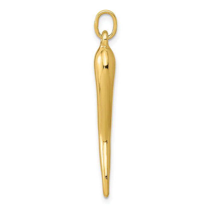 10k Italian Horn Charm-10C3041