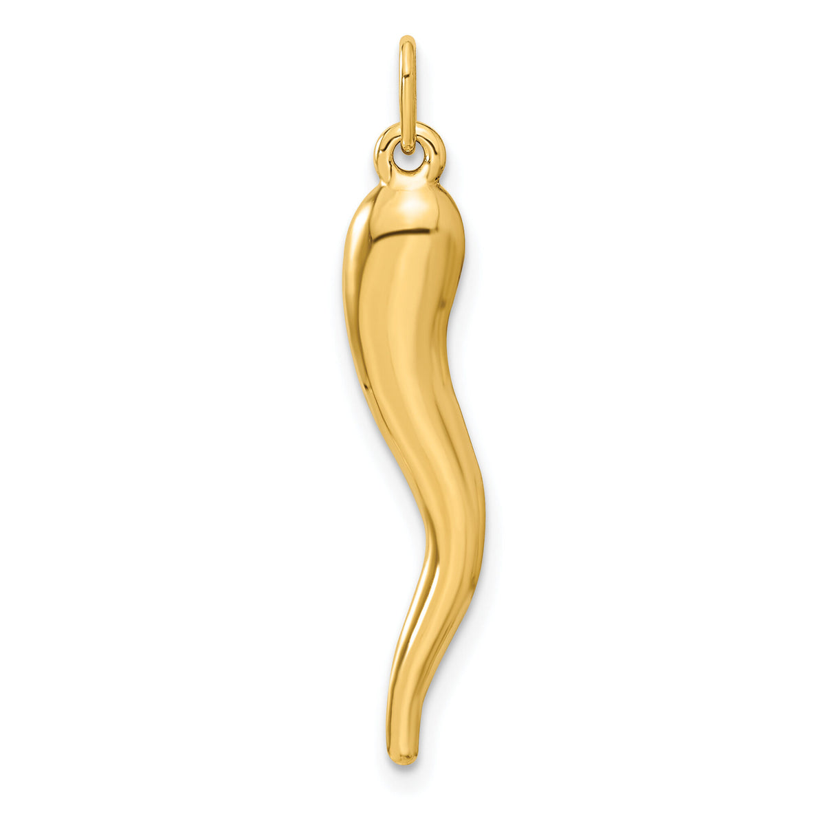 10k Italian Horn Charm-10C3041