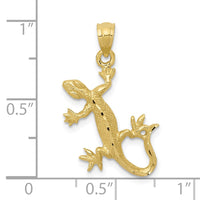 10k Diamond-Cut Lizard Pendant-10C3048
