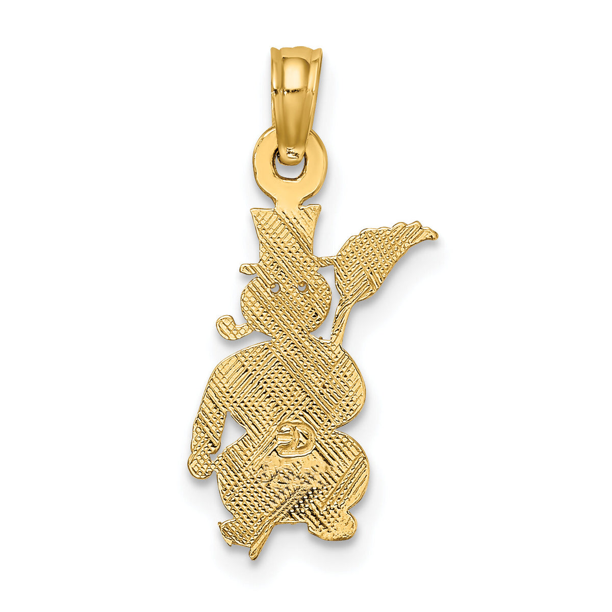 10K Polished Snowman Pendant-10C3056