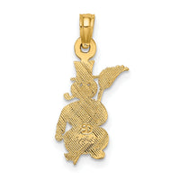 10K Polished Snowman Pendant-10C3056