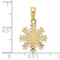 10k Snowflake Pendant-10C3062